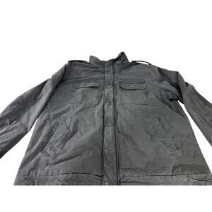 "Levis" Green Denim Quilted Lined Jacket Full Zip No Hood 3XL Mens Jacket Rugged